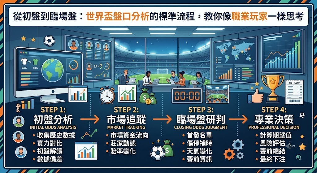 世界盃盤口分析的標準流程，教你像職業玩家一樣思考